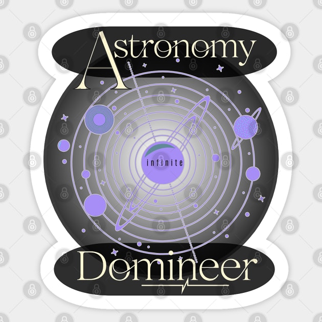 Astronomy Domineer Infinite Planets in Space Sticker by Aurora X